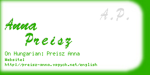 anna preisz business card